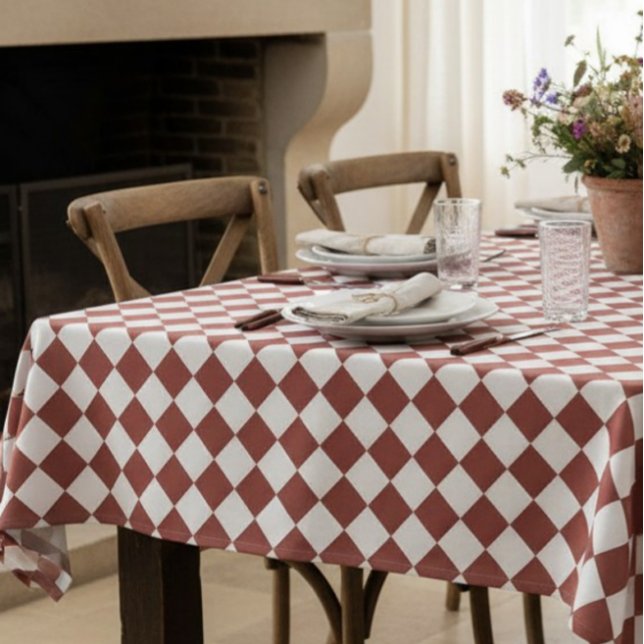 Personalized Gingham Tablecloth, Wine Red  Tischdecke (Von Creator hochgeladen)