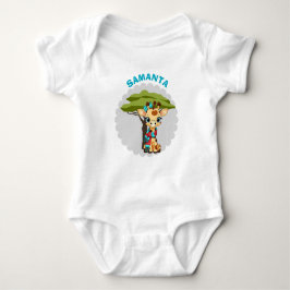 Personalized Giraffe Baby Bodysuit Baby Strampler