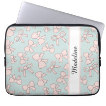 Personalized Girl Cute Bow Name Blue Pink