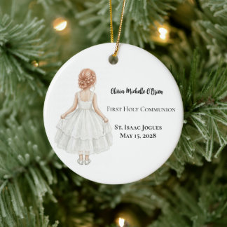 Personalized Girls First Holy Communion Keramik Ornament