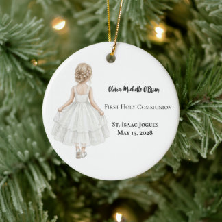 Personalized Girls First Holy Communion Keramik Ornament