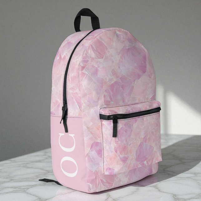 Personalized Girly Pink Gemstone Girls Pretty Bedruckter Rucksack (Personalized Girly Pink Gemstone Girls Pretty Printed Backpack)