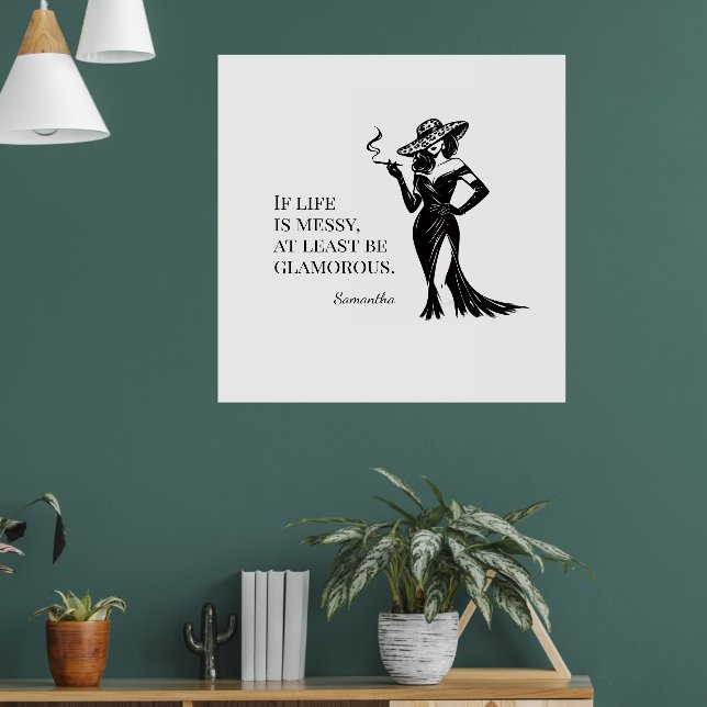 Personalized Glam Style Quote Design Poster (Wohnzimmer 1)
