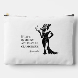 Personalized Glam Style Quote Design  Zubehörtasche