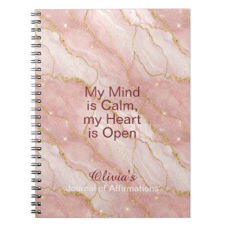 Personalized Glitter Positive Quotes Journal Notizblock