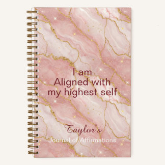 Personalized Glitter Positive Quotes Journal Notizbuch