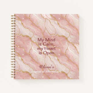 Personalized Glitter Positive Quotes Journal Notizbuch