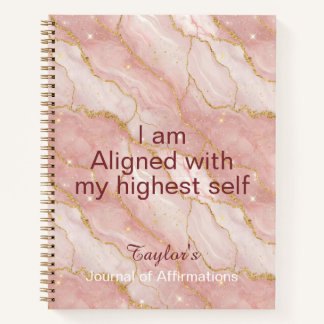 Personalized Glitter Positive Quotes Journal Notizbuch