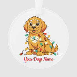 Personalized Golden Retriever Acrylic Ornament