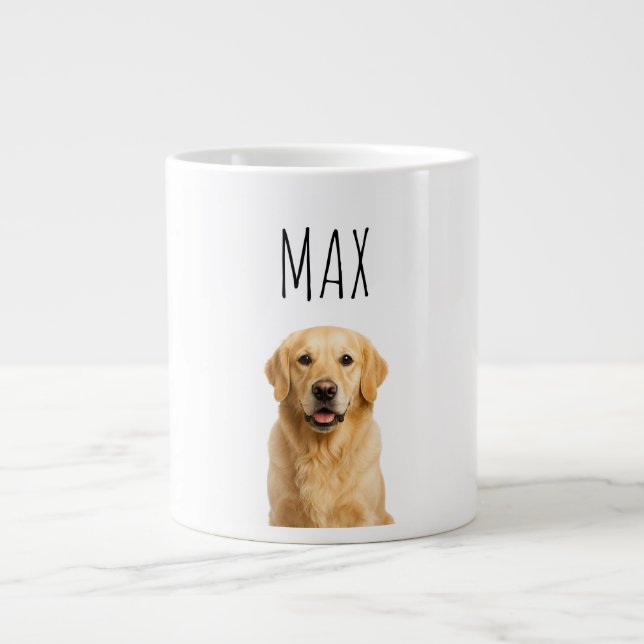 Personalized Golden Retriever Coffee Mug — "Max" N Jumbo-Tasse (Vorderseite)