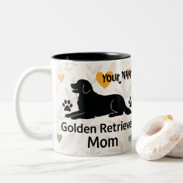Personalized Golden Retriever Mom Mug  Custom Name Zweifarbige Tasse