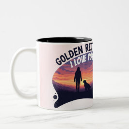 Personalized Golden Retriever Mom Mug - Custom Zweifarbige Tasse