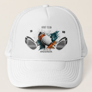 Personalized Golf Club Name Custom Trucker Hat  Truckerkappe