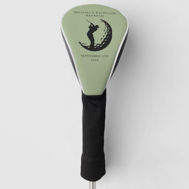 Personalized Golf Head Cover | Bachelor Golf Party Headcover (Vorderseite)