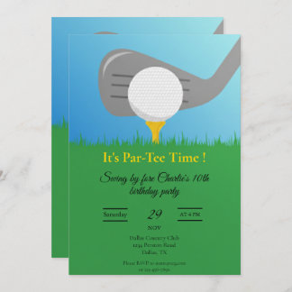 Personalized Golf Party Invitation Printable Einladung