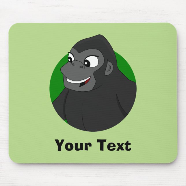 Personalized Gorilla Cartoon Mouse Pad Mousepad (Vorne)