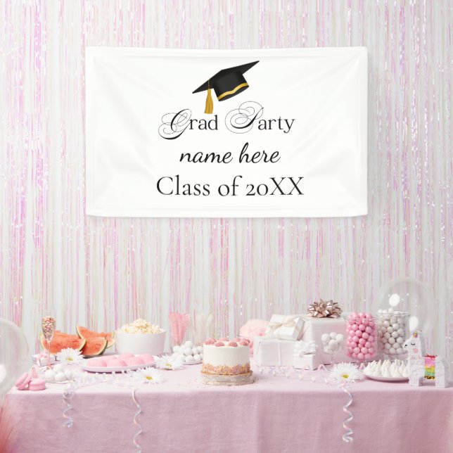 Personalized Grad Party, Name and Year Banner (Party)