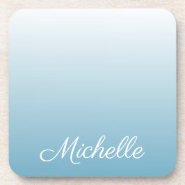 Personalized gradient ombre angel blue getränkeuntersetzer