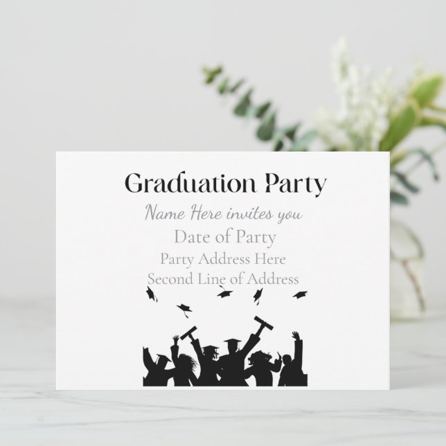 Personalized Graduation Custom Name and Class Year Einladung (Stehend Vorderseite)