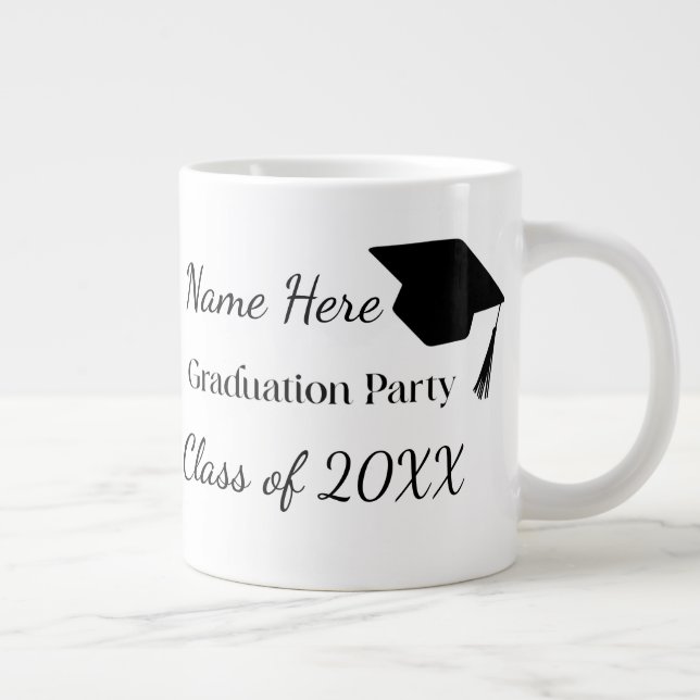 Personalized Graduation Custom Name Graduate Gift  Jumbo-Tasse (Rechts)