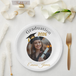 Personalized Graduation Paper Plates Class of 2026 Pappteller