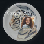 Personalized Graduation Pappteller<br><div class="desc">Personalized graduation paper plates are a memorable way to treasure life's events. Personalized graduation party paper plates feature your graduate's photo and a custom tiger grad design. Simply add your graduate's photo, name, and class year. Easy to use template. Enhance your graduation celebration. Use the template to create your own...</div>