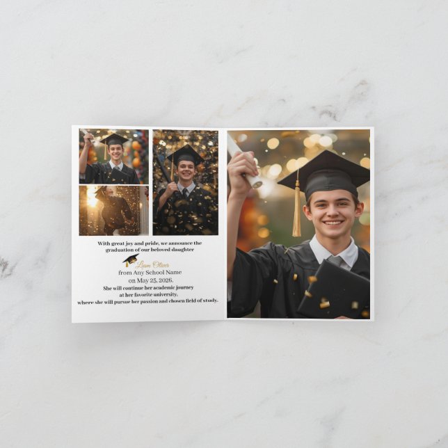 Personalized Graduation Party Photo Invitation  (Intérieur)