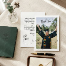 Personalized Graduation Thank You Card with Photo