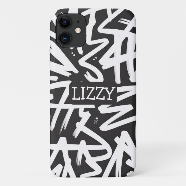 Personalized Graffiti Name Pattern — Custom Urban Case-Mate iPhone Hülle (Rückseite)
