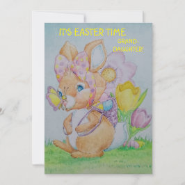 Personalized Granddaughter's Easter Greeting Card  Feiertagskarte