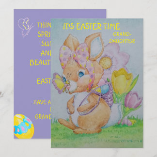 Personalized Granddaughter's Easter Greeting Card  Feiertagskarte