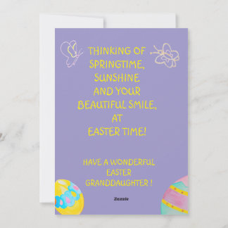 Personalized Granddaughter's Easter Greeting Card Feiertagskarte