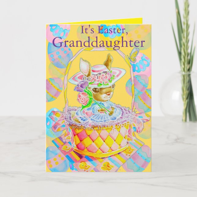 Personalized Granddaughter's Easter Greeting Card  Karte (Vorderseite)