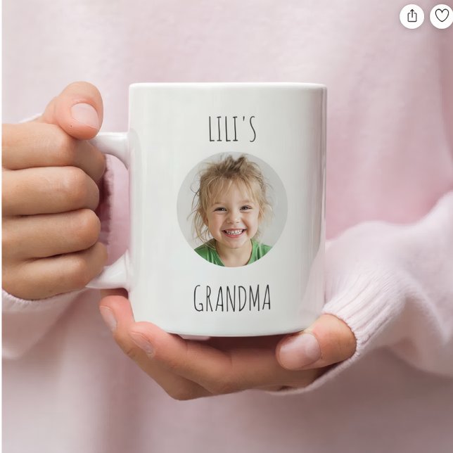 Personalized Grandma Gift | Custom Grandchild Face Kaffeetasse (Von Creator hochgeladen)