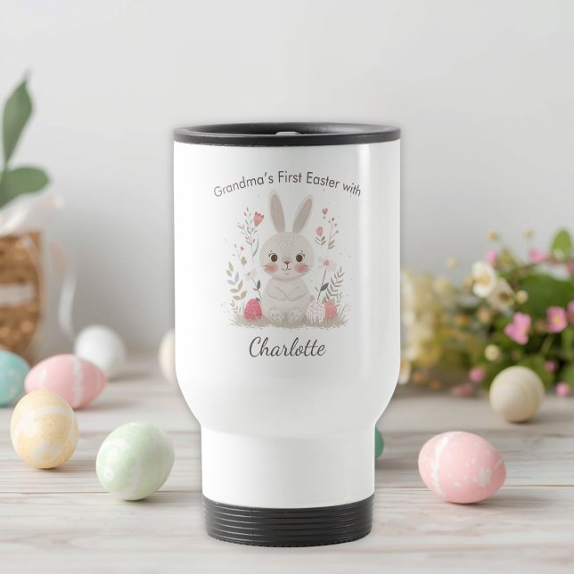 Personalized Grandma’s First Easter Travel Mug Reisebecher (Von Creator hochgeladen)
