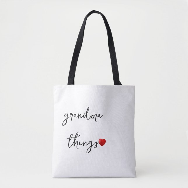 Personalized Grandma Things Bag – Unique Gift for  Tasche (Vorderseite)