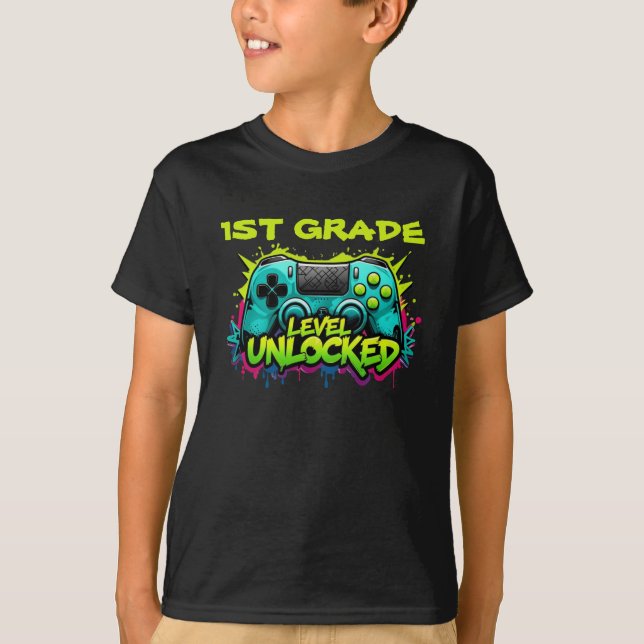 Personalized Graphic Kid T-shirt - Back To School (Vorderseite)