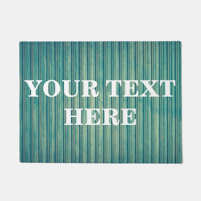 Personalized Gray Bamboo Wood Fußmatte (Vorderseite)