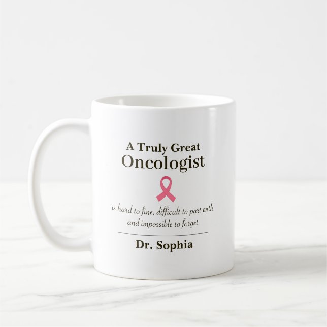 Personalized Great Oncologist Appreciation Gift Kaffeetasse (Links)