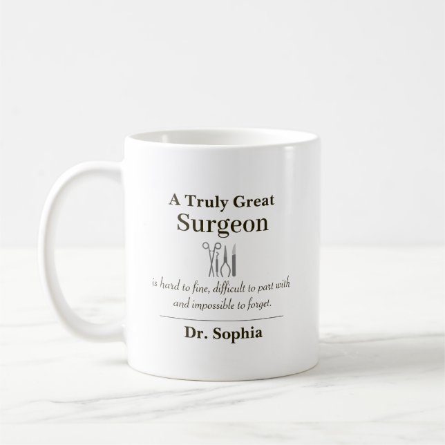Personalized Great Surgeon Appreciation Gift Kaffeetasse (Links)