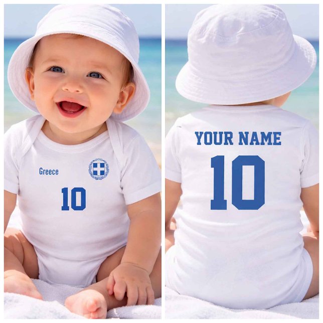 Personalized Greece Baby Bodysuit Strampler (Von Creator hochgeladen)