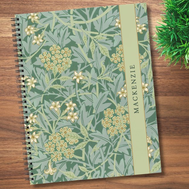 Personalized Green Jasmine Floral Pattern Notizbuch (Von Creator hochgeladen)