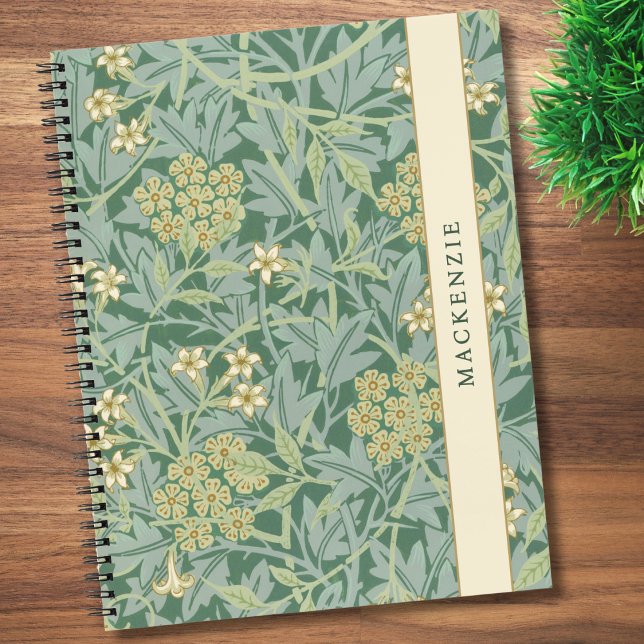 Personalized Green Jasmine Floral Pattern Notizbuch (Von Creator hochgeladen)