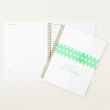 Personalized Green Poka Dots