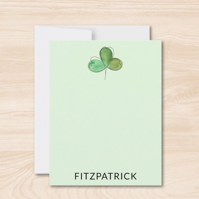 Personalized Green Shamrock Irish Heritage Mitteilungskarte (Von Creator hochgeladen)