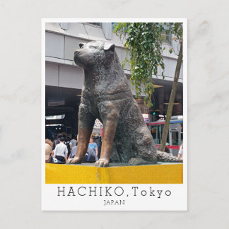 Personalized, Greetings from TOKYO, Hachiko, Japan Postkarte