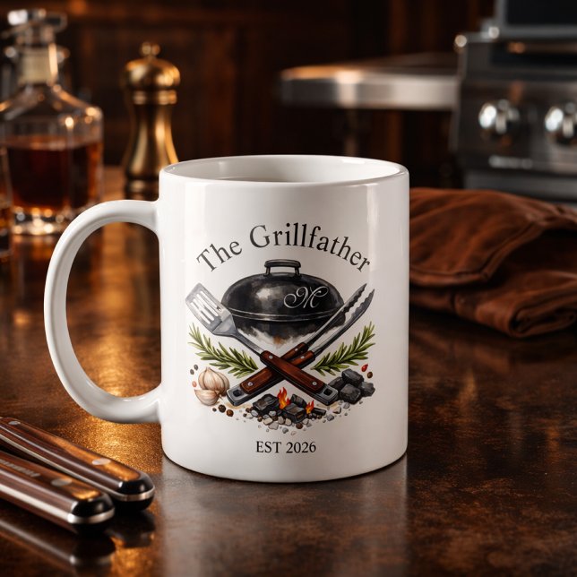 Personalized Grillfather Monogram Kaffeetasse (Von Creator hochgeladen)