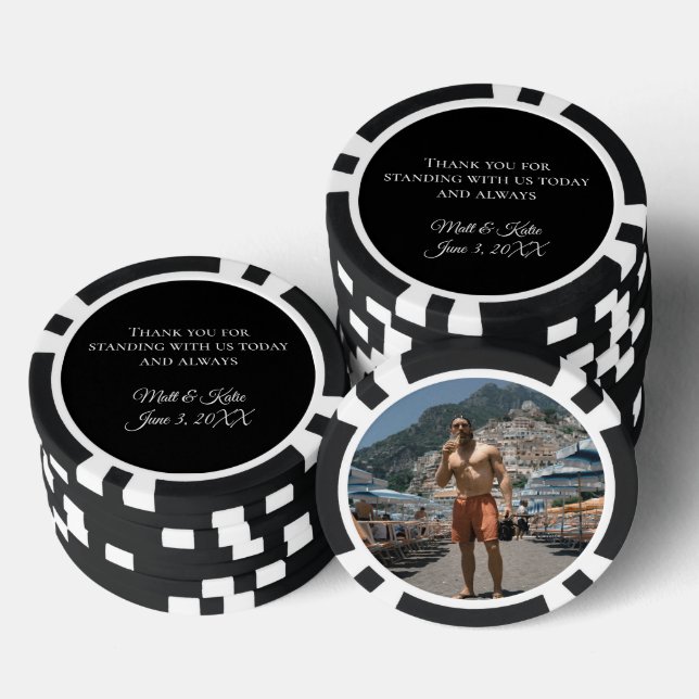 Personalized Groomsman Gift Golf Marker Photo Pokerchips (Stapel)