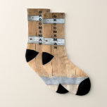 Personalized Groomsman Rustic Whiskey Barrel Socks Socken<br><div class="desc">Make your own custom wedding socks. Personalize this design with your own text. Further customize this design by selecting the "customize further" link if desired but why not keep it simple.</div>