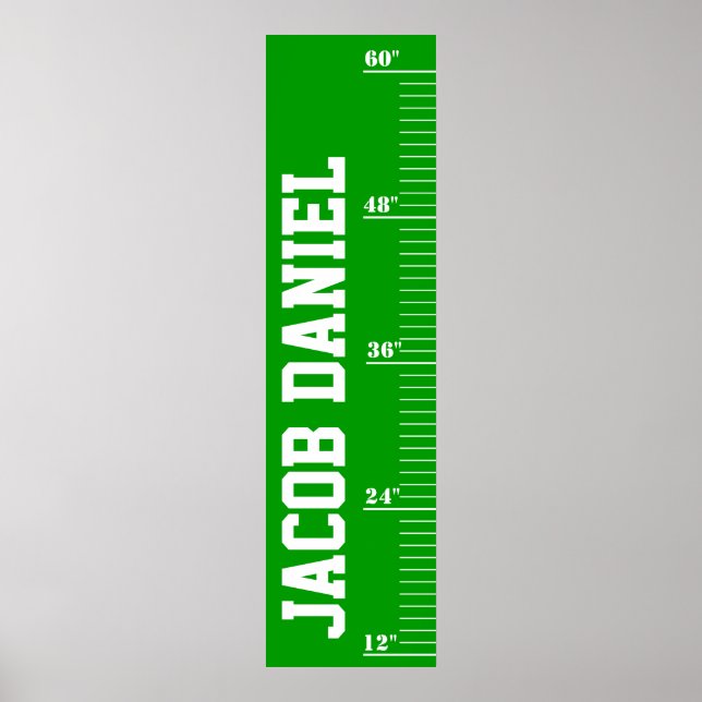 Personalized Growth Chart - Field Poster (Vorne)